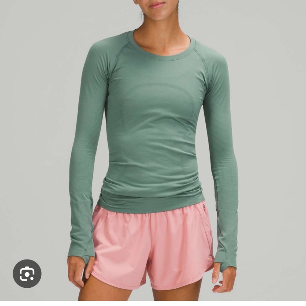 Lululemon tidewater teal long sleeve swiftly
